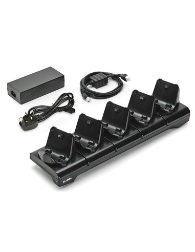 Zebra 5-slot Stacja dokująca do drukarki, seria ZQ300, zawiera zasilacz i kabel zasilający UK