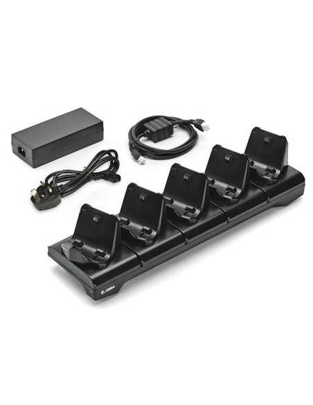 Zebra 5-slot Stacja dokująca do drukarki, seria ZQ300, zawiera zasilacz i kabel zasilający UK