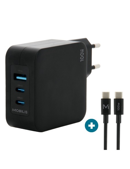 Mobilis Ładowarka sieciowa 100W USB-C USB-A z kablem 2 m
