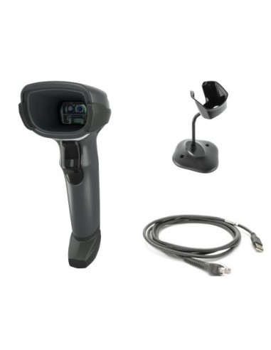 Zebra DS4608 Skaner przewodowy 1D/2D SR USB ze stojakiem, czarny (zestaw)