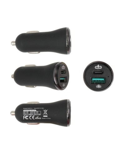 Brodit Adapter samochodowy do gniazda zapalniczki USB-A/USB-C Quick Charge 3.0